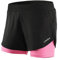 Lixada 2-in-1-Laufhose für Damen Schnell trocknend Atmungsaktiv Aktiv-Training Jogging-Radsport-Shorts mit längerem Innenschuh