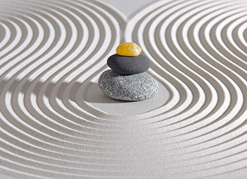 Livingwalls Design Walls 118668 Non-Woven Wallpaper Hot Stone Spa in Beige, Cream, Yellow, Grey, White 350 x 255 cm XXL Wall Mural