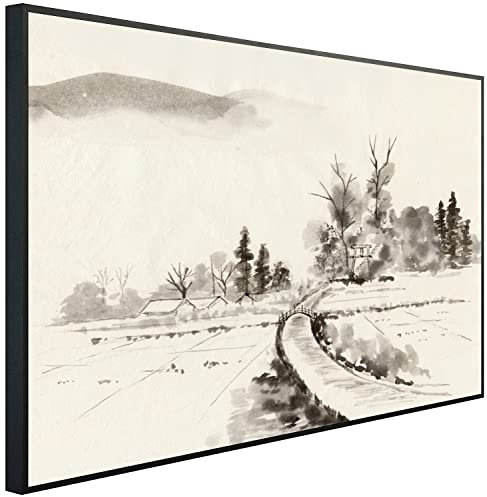 Ecowelle Infrarotheizung mit Bild | 600 Watt | 60x120 cm | Infrarot Heizung| | Made in Germany| f 160 Chinesisch Tuschemalerei