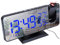 Projektionswecker, LED Digitaler Wecker, Radiowecker mit Projektion, USB-Anschluss, Dual-Alarm, Helligkeitsdimmer, 4 Projektionshelligkeit, 180 ° Einstellbarer Winkel, Große 8 Bildschirm, FM Radio