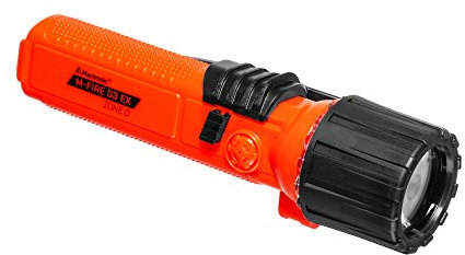 Mactronic M-FIRE 03 ATEX LED-Taschenlampe 180 Lumen | Gewicht 240 g mit Batterien, Schutzart IP68, Leuchtweite 177 m | Batteriebetrieb, 4 × Energizer E91 (AA) (enthalten)