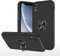 EYZUTAK Case for iPhone XR, 360 Degree Rotation Magnetic Metal Finger Ring Holder Magnet Car Holder Inner Silicone with Camera Protection Glossy Anti-drop Hard Cover - Black