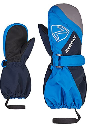 Ziener Unisex Baby Laurus Ski-Fäustlinge/Winter | wasserdicht, Lange Stulpe, reflektierend, Persian Blue.Dark Navy, 80cm