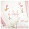 Little Deco Wandtattoo Tiere & Wunschname I Wandbild 104 x 54 cm (BxH) I Kinderzimmer Babyzimmer Wandaufkleber Mädchenzimmer Ballon Wandsticker Aufkleber DL748