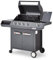BRASERO - Barbecue Emma Gun Metal 4 Feux + 1 Side - FlexiGrill - Jusqu'à 12 convives - Surface de Cuisson 64 x 41,5 cm - 2 Tablettes Dont 1 brûleur latéral - 15,1 KW