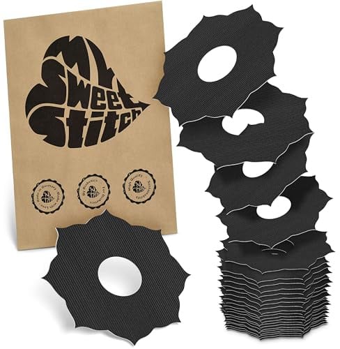 MySweetStitch 25 Ringpatches für FreeStyle Libre 3/3 Plus Mandala Black | Stabilisiert ablösende Ränder, Mitte bleibt frei, wasserfest und flexibel, bis zu 15 Tage Halt