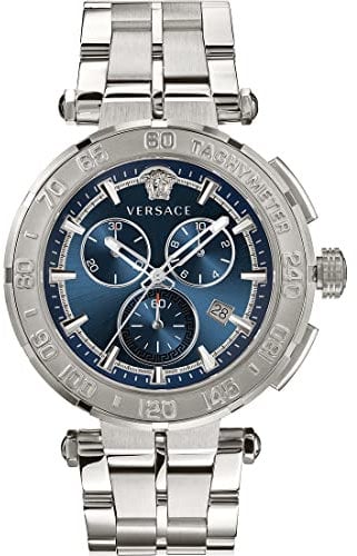 Versace Herren-Uhren Analog Quarz One Size Silber 32020332