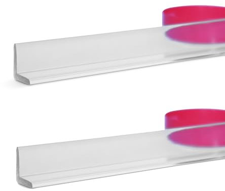 eatelle Multi-Purpose Clear Shower Door Side Seal L Shape Angle Jamb with Pre-Applied Tape for 1/4 to 1/2 Glass - 78 in Long (2)