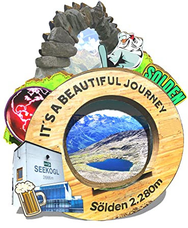 Orlybar Österreich Solden Magnet Kühlschrankmagnet Holz 3D Sehenswürdigkeiten Reise Sammlerstück Souvenirs Dekoration Handmade-2