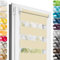 Estika Doppelrollo Klemmfix ohne Bohren - 80 cm x 150 cm - Cremefarbe - 27 Stofffarben, Tag und Nacht Duo Rollo, Rollos für Fenster ohne Bohren, Fenster Sichtschutz (80 cm Stoffbreite)