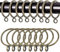 HZSOOCH 50 Pack 38mm Metal Brass Curtain Rings, Drape Sliding Eyelet Rings for Curtain Poles, Rods and Drapery, Shower Curtains