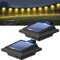 BILLION DUO Solar Dachrinnenlampe für den Außenbereich, 2STK Solarlampen für Außen Garten, Wasserdichte 40 LEDs Zaunbeleuchtung, Schwarz Solar Wandlampe Warmweißes Solarlicht für Garage, Terrase
