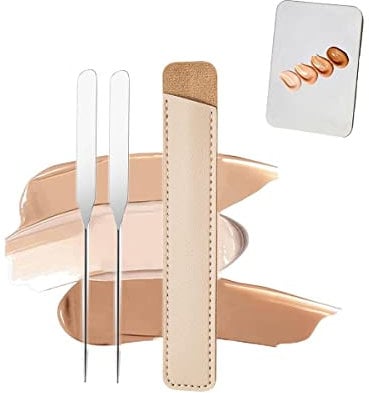 Picasso Spatula Makeup Korean, Makeup Spatula and Sponge Set,Picasso Makeup Spatula Special Set,Professional Facial Cosmetic Makeup Tool,Foundation Toning Tool (2pcs)