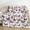 Domgoge Butterfly Throw Blanket, Fleece Blanket Throw Butterfly with Flower Printed, Soft Cozy Fluffy Fuzzy Flannel Blankets, Butterfly-white, 50''x60'' for Teen