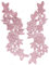 1 Paar Spitzenapplikation Blumenstickerei Patch,Blumen Spitze Nähen Applikation Kragen Applikation DIY Handwerk Ausschnitt Nähen Stickerei Patches Zubehör für Cheongsam Kleidung Kleid,Rosa