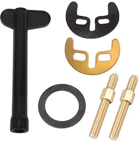 6 Pcs/Set Copper Basin Washer Sink Monobloc Mixer Tap Fixing Fitting Kit Mounting Kit Tap Faucet Fixing Fitting Kit for Kitchen Basin Sink (Double Hole)