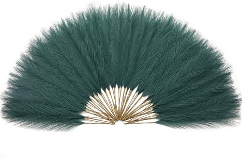 Serwalin 𝟲𝟬 𝙎𝙩𝙪̈𝙘𝙠 45cm Faux Pampasgras Dekoration,Flauschiges künstliches Pampasgras für Boho Dekoration, Wohnzimmer,Vase Füllung,Hochzeitstisch Vas(Grün)
