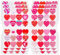 COLOFALLA 144 Stk 3.8cm Herzen Aufkleber Herz Sticker Groß Valentinstag Sticker Selbstklebend DIY Scrapbooking Basteln Sticker für Valentinstag Hochzeit Muttertag Geburtstag