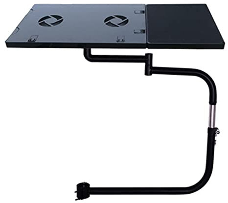 Laptop Mouse Stand, Chair Arm Clamp Support, Holder Table Armrest Keyboard Extension Computer Desk Clamps Stem Support Ergonomic Stand Mount 360°Adjustable for USB Fan, Elbow Wrist ABS, Black