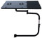 Laptop Mouse Stand, Chair Arm Clamp Support, Holder Table Armrest Keyboard Extension Computer Desk Clamps Stem Support Ergonomic Stand Mount 360°Adjustable for USB Fan, Elbow Wrist ABS, Black