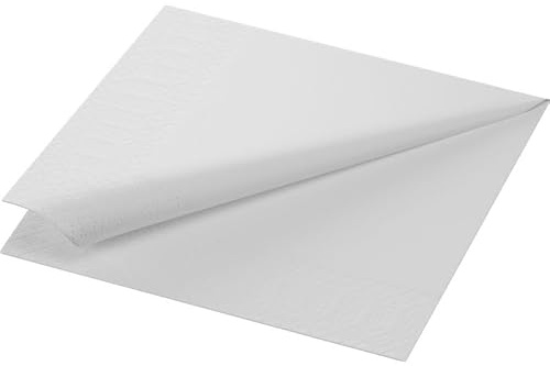 3000 Duni Tissue-Servietten 33 x 33 cm Weiß 1-lagig