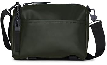 RAINS Schwarze Texel wasserdichte Crossbody-Tasche – vielseitige Unisex Schultertasche und Bauchtasche, stylisch für Damen und Herren, Grün