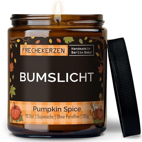 Lustige Duftkerze mit Spruch für Partner | Handgemacht aus Sojawachs | In Geschenkbox | Originelles Valentinsgeschenk | Ehe Mann, Freund, Frau, Freundin, Verlobte, Jahrestag |Pumpkin Spice