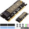Xiatiaosann M.2 NVMe to PCIe 4.0 X16/X8/X4 Adapter Card for M.2 NVMe SSD, with M.2 Aluminum Heatsink, Supports 2230, 2242, 2260, 2280 Solid State Drives (2 Pack)