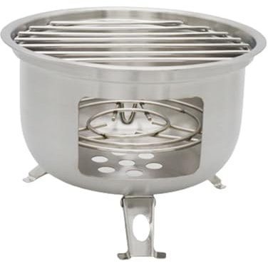 Hornillo portátil para camping, estufa de leña, estufa de leña portátil, de acero inoxidable, portátil, de acero inoxidable, para camping, barbacoa, senderismo, mochilero