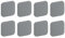 sourcing map Door Stoppers Wall Protector, 8pcs Soft Silicone Door Handle Buffer, Square Self Adhesive Door Knob Guard for Home Office, Grey