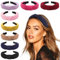 DRESHOW 8 Pièces Bandeau Cheveux pour Femme Boho Bandeaux Serre Tête Elastique Bandeaux avec Nœuds Cheveux Accessoires