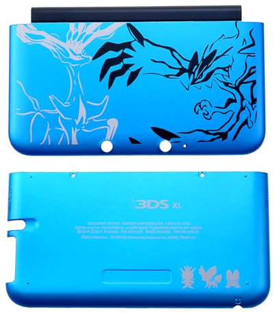 Limited 3DSXL - Placas de cubierta superior e inferior de carcasa extra, repuesto de zafiro, para consolas de juegos antiguas grandes 3DS XL/LL 3DSLL, para Poket US Monsters Edition A/E, juego de