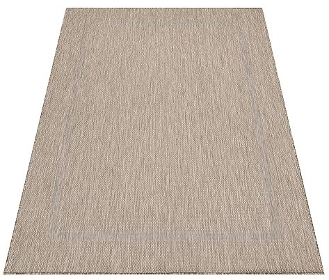 Stilvoll Günstig by ELMM Teppich Outdoor Balkon Garten Außenbereich Beige 280 x 370 Unicolor - Einfarbig Kurzflor