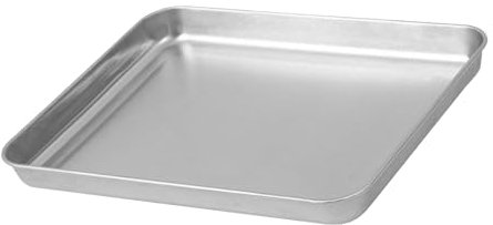 Plato de pan de acero inoxidable para hornear pasteles, innovadora bandeja rectangular para pastel, plancha para hornear, plancha para hornear engrosada (mediano)