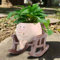 Pot de Fleurs avec Visage Souriant, Mignon Pot de Fleurs en Résine, Jardinière Uniques Intérieur Extérieur avec Chaise à Bascule, Pot de Fleurs avec Visage Balançoire pour Jardin Balcon Décoration (B)