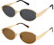 SOJOS Retro Sonnenbrille Damen Herren Oval Metal Trendy Classic UV400 Schutz Sonnenbrillen SJ1217