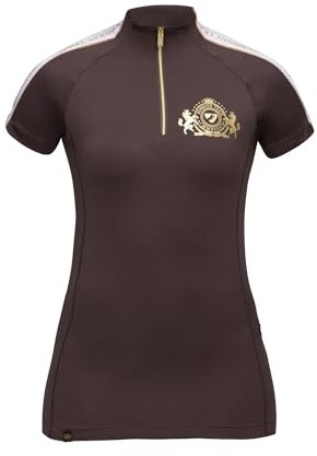 Shires Aubrion Team Short Sleeve Womens Base Layer - Umber Large