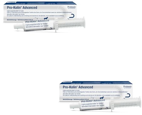 Dechra Pro-Kolin Advanced Lot de 2 flacons de 60 ml pour chiens - Complément alimentaire pour chiens - Pro- et prébiotiques hautement concentrés