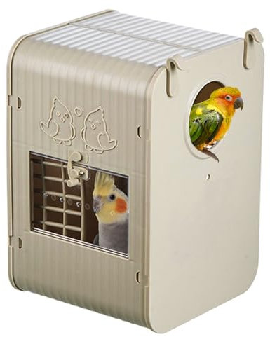Zunetsutock Vogelhaus Nistkasten – Papageienkäfig Unterschlupf Voliere Nistplatz | Großer komfortabler Raum, ideal zum Füttern, Naturschutz im Freien, Vogelbeobachtung im Hinterhof & Balkon