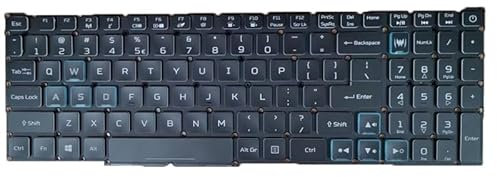 RTDPART Laptop Monochrome Backlit Keyboard For ACER Nitro 5 AN517-51-787U NH.Q5DEK.001 English US Black New