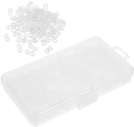 Homoyoyo 500pcs Loom Rubber Band s Clips Bracelet Hooks Clasps Kit for DIY Jewelry Making Elastic Bands Accessories