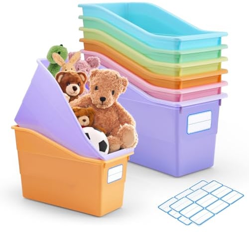 Tsudoku Plastic Storage Boxes, 6 Pcs, Multiple Colors