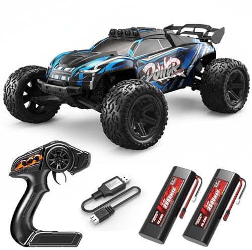 Norkbeng High Speed 1:8 Scale Off-Road RC Car, 50KM/H All Terrain Remote Control Racing Truck with 2.4GHz, 2 Rechargeable Batteries, LED Lights, for Christmas Birthday Party for Adults Boys