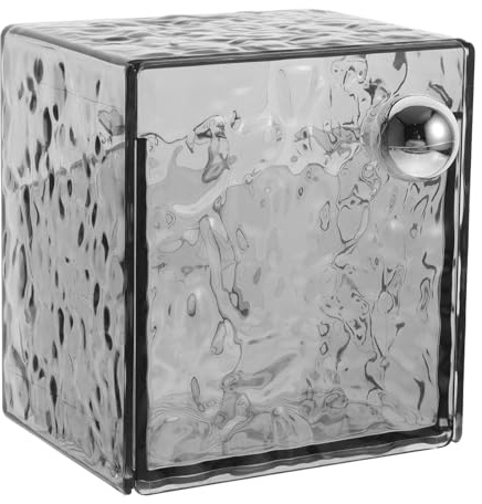 COLLBATH Wandmontierte Design mit Klappdeckel Aufbewahrungsbox Kosmetik Multifunktio... und Platzsparende Wattestäbchen Kasten für Badezimmer