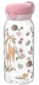 Mepal - Trinkflasche mit Klappdeckel Campus - Deckel springt per Knopfdruck auf - Trinkflasche Kinder Kohlensäure Geeignet - Auslaufsicher und Spülmaschinengeeignet - 600 ml - Fairy Garden
