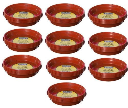 10 x 3 to 4 Plastic Saucer Terracotta Pot pack of 5 (50pcs) for Garden Flowers Plant Pots