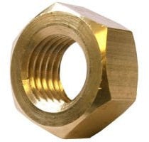 Metric Hexagonal (Hex) Full Nuts Brass Self Colour M8 8mm (Pack of 25 nuts)