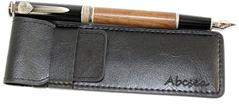 Abcsea Schwertkugelschreiberbezug Füllfederhalter, edle Echtholz-Füllfederhalter Medium Nib Vintage Style Schreibtasche - Braunes Holz