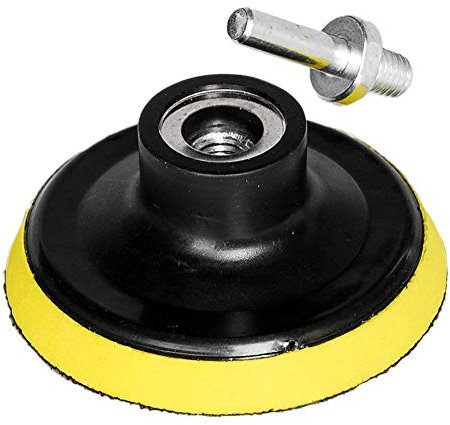 OxoxO Bandeja de pulido con adaptador de taladro M10,3 pulgadas/80mm gancho y bucle soporte almohadilla lijadora orbital pulidora almohadilla de lijado