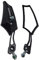 Mintice 2 Pièces Noir Universel Rétroviseur Latéral de Moto Miroir Scooter Rétroviseurs Latéraux 8mm / 10mm Bicyclette Vélo